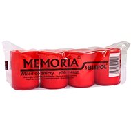 BISPOL cemetery candles Memoria red 4×50 g - Candle Set