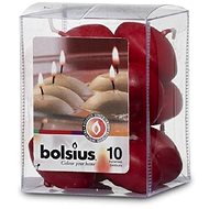 BOLSIUS plovoucí svíčka vosk bordová 4,5 cm × 10 ks - Sada svíček