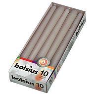 BOLSIUS parafínová svíčka šedá 10 ks  - Sada svíček