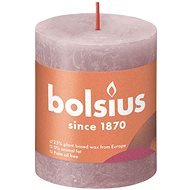 BOLSIUS rustikální svíčka púdrově růžová 80 × 68 mm - Svíčka