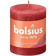 BOLSIUS rustikální svíčka jemná červená 80 × 68 mm - Svíčka