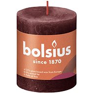 BOLSIUS rustikální svíčka sametově červená 80 × 68 mm - Svíčka