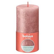 BOLSIUS rustikální sloupová růžová 130 × 68 mm - Svíčka
