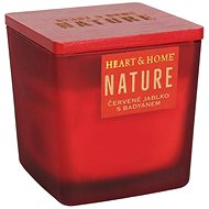 HEART & HOME Nature Red apple with star anise red 210 g - Candle