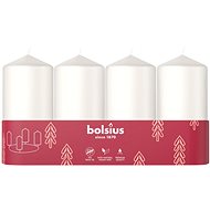 BOLSIUS Pillar Cloudy White 4 pcs, 534 g - Candle Set