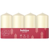 BOLSIUS Pillar Soft Pearl 4 pcs, 534 g - Candle Set