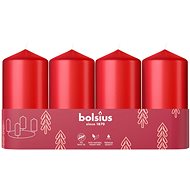 BOLSIUS Pillar Delicate Red 4 pcs, 534 g - Candle Set