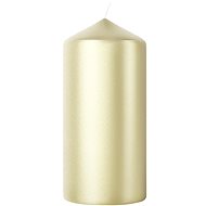 BOLSIUS Pillar Metallic White Silver 12 cm, 245 g - Candle