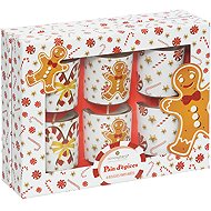 ATMOSPHERA Set of 6 Gingerbread-Scented Candles in a Glass Jar, 40g - Candle Set