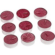 ATMOSPHERA Set of 9 Glitter Tea Lights 12g, Red - Candle Set