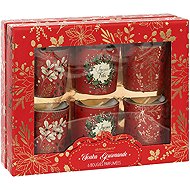 ATMOSPHERA Set of 6 Scented Candles in Red Glass, 40g - Candle Set