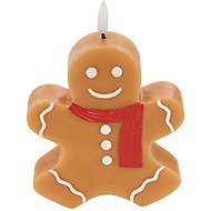 ATMOSPHERA LED Gingerbread Man Candle, 17cm, Brown - LED Candle