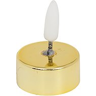 ATMOSPHERA Set of 8 LED Tea Lights, 5.5cm Diameter, Gold Metal - LED Candle