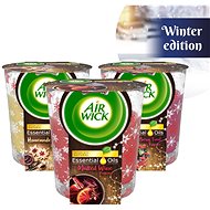 AIR WICK Vůně svařeného vína + Vůně vanilkového cukroví + Vůně zimního ovoce (105g) - Svíčka