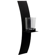 Monopol Stylový nástěnný svícen, černý, 2 ks - Candlestick