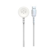 Swissten braided magnetic cable for Apple Watch metal, USB-A 1.2 m white - Watch Charger