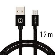 Swissten Textile Data Cable Micro USB 1.2m Black - Data Cable