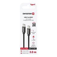 Swissten Textile USB-C / USB-C 3.0 m Černý - Data Cable