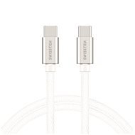 Swissten textile data cable USB-C/USB-C 2m silver - Data Cable