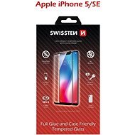 Swissten Case Friendly Schutzglas für iPhone 5 / 5S / SE schwarz - Schutzglas
