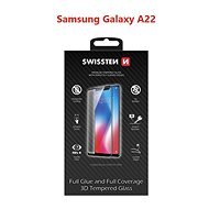 Swissten 3D Full Glue a Samsung Galaxy A22 készülékhez - fekete - Üvegfólia