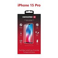 Swissten Full Glue Apple iPhone 15 Pro 3D üvegfólia - fekete - Üvegfólia