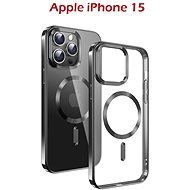 Swissten Clear Jelly MagStick Metallic für iPhone 15 Plus schwarz - Handyhülle