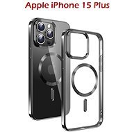 Swissten Clear Jelly MagStick Metallic pre iPhone 15 Pro čierny - Kryt na mobil
