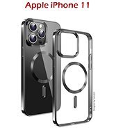 Swissten Clear Jelly MagStick Metallic iPhone 11 fekete tok - Telefon tok