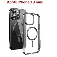 Swissten Clear Jelly MagStick Metallic iPhone 13 mini fekete tok - Telefon tok