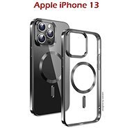 Swissten Clear Jelly MagStick Metallic iPhone 13 fekete tok - Telefon tok