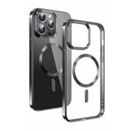 Swissten Clear Jelly MagStick Metallic for Apple iPhone 16 black - Phone Cover