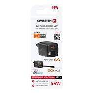 Swissten SlideCharge GaN 45W, Černý - Wall Charger