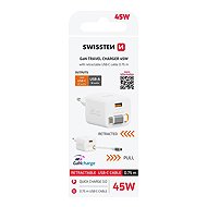 Swissten SlideCharge GaN 45W, Bílý - Wall Charger
