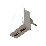 Swissten sieťový adaptér 2× USB QC3.0 23 W biely - Nabíjačka do siete