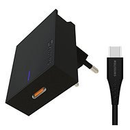 Swissten Power Adapter for Samsung Super Fast Charging 25W + Data Cable USB-C/USB-C 1.2m Black - AC Adapter