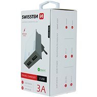Swissten sieťový adaptér SMART IC 2× USB 3A biely - Nabíjačka do siete