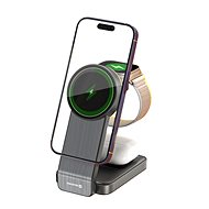Swissten foldable MagStick wireless charger 3in1 25 W black (compatible with MagSafe) - Charging Stand