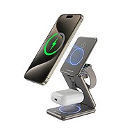 Swissten Aluminium Wireless Charger AL1 (MagSafe compatible) Grey - Charging Stand