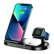 Swissten wireless charger 3in1 Stand for Apple and Samsung black - Charging Stand