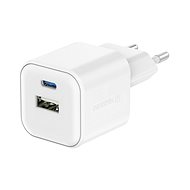 Swissten GaN power adapter 1x USB-C 20W PD + 1x USB-A 18W QC white - Wall Charger