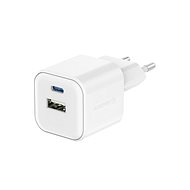 Swissten GaN power adapter 1x USB-C 35W PD + 1x USB-A 27W QC white - Wall Charger