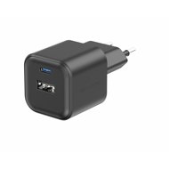 Swissten GaN power adapter 1x USB-C 35W PD + 1x USB-A 27W QC black - Wall Charger