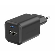 Swissten GaN power adapter 1x USB-C 45W PD + 1x USB-A 18W QC black - Wall Charger