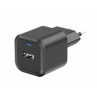 Swissten power adapter 12W 1x USB-C + 1x USB-A black - Wall Charger