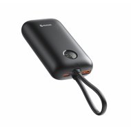 Swissten Voltbox 35W 10000 mAh with integrated USB-C and Lightning cables black - Power Bank