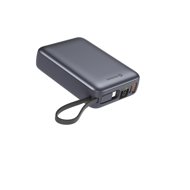 Swissten 20000 mAh with integrated USB-C and Lightning cables space silver - Power Bank