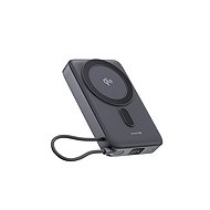 Swistten MagSafe Qi2 15 W, 10000 mAh with integrated USB-C cable black - Power Bank