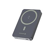 Swissten Power Bank Fusion 10.000mAh mit Apple Watch Ladefunktion (MagSafe kompatibel) Silber - Powerbank