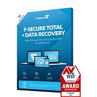 F-Secure TOTAL DR - 3 devices for 1 year + Data Recovery - 1 device for 1 year (electronic licence) - Antivirus